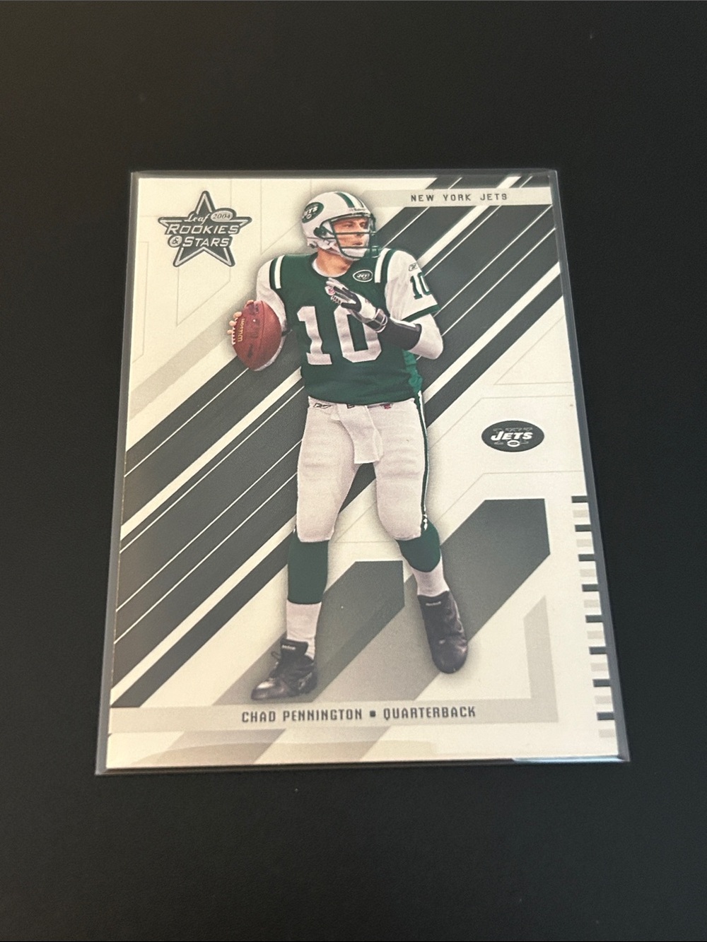 New York Jets Green Football Trading Card - Chad Pennington